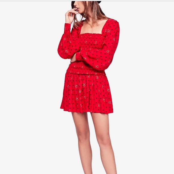 Free People Dresses & Skirts - Free People Two Faces printed mini dress